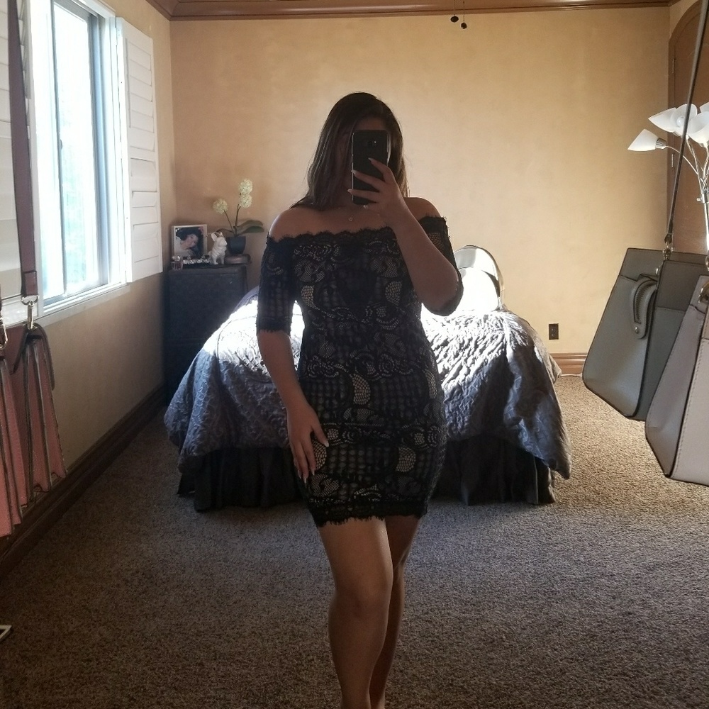 Black lace dress